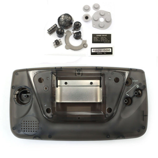Game Gear shell kit - complete housing with buttons for Sega GG - Clear black