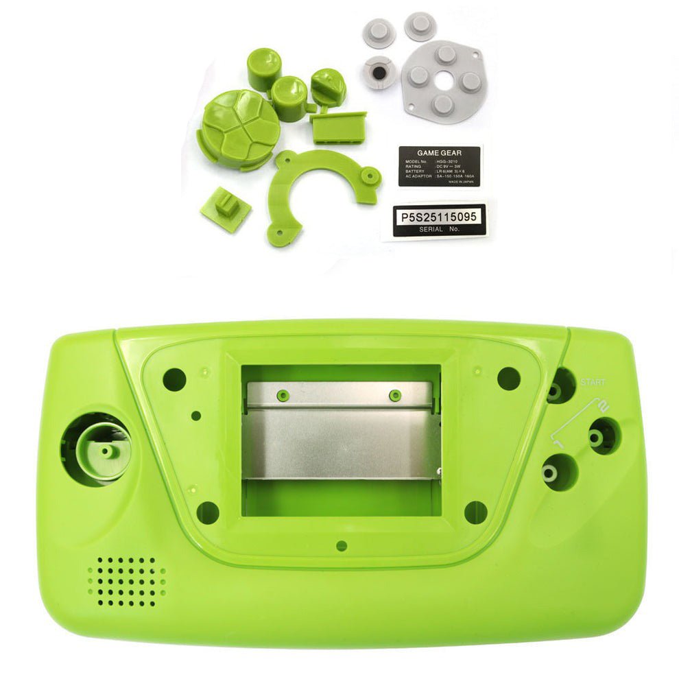 Housing shell kit for Sega Game Gear inc buttons & membranes - Green | Hispeedido - 1
