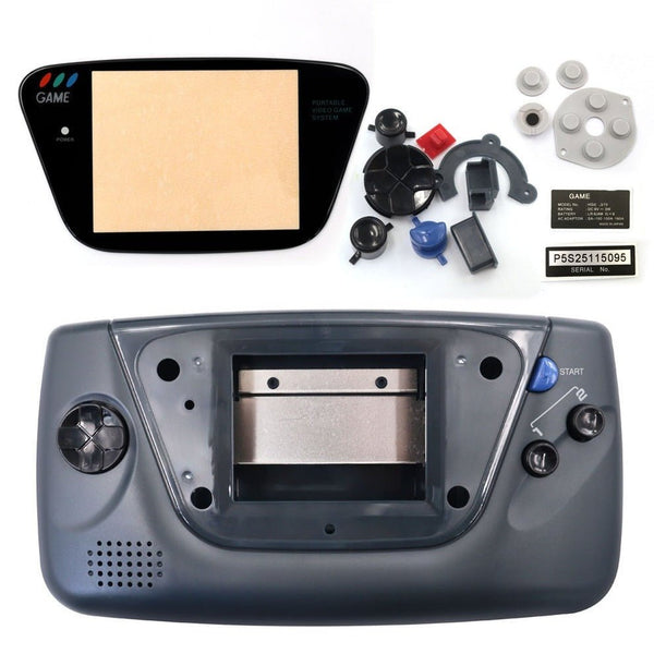 Housing shell kit for Sega Game Gear inc buttons & membranes - Grey | Hispeedido