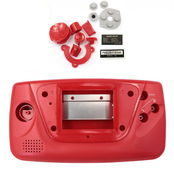 Housing shell kit for Sega Game Gear inc buttons & membranes - Red | Hispeedido - 1