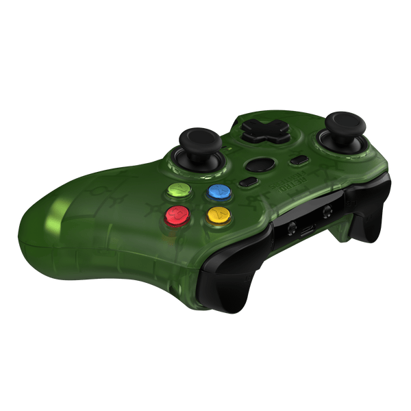 Hunter 360 wireless controller for Xbox 360 & PC - Clear Green | Retro Fighters