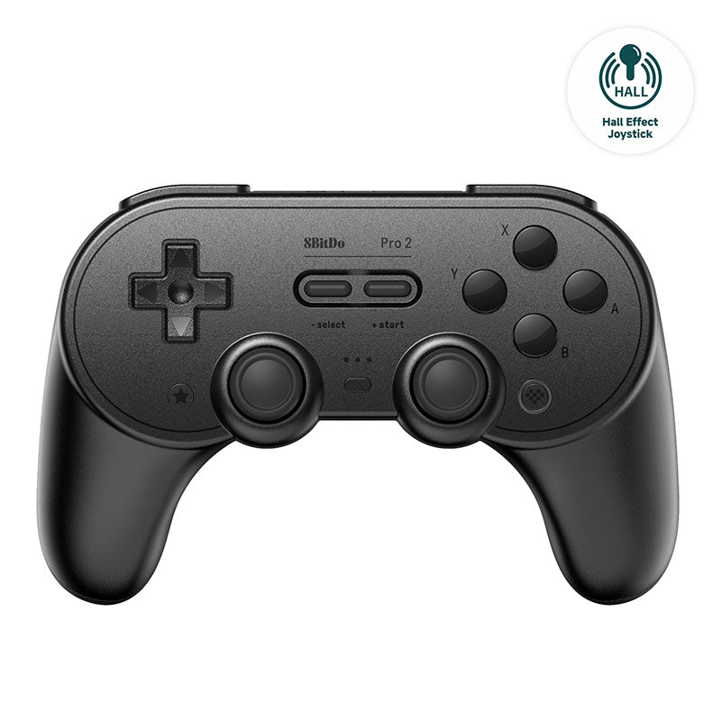 Pro 2 Bluetooth controller with Hall Effect sticks for Switch, Windows, macOS, Android & Steam Deck - Black Edition | 8BitDo