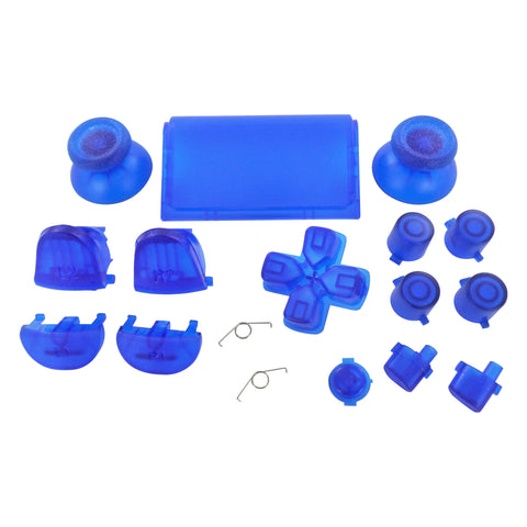 Replacement Button Set For Sony PS4 Pro JDS-040 Controllers - Clear Blue | ZedLabz