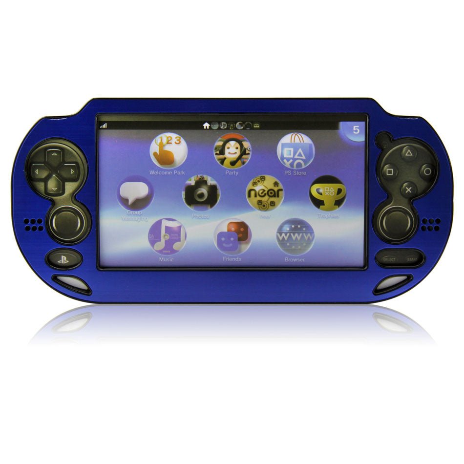 Hybrid case for PS Vita 1000 aluminium metal hard protective cover - light Blue | ZedLabz - 1