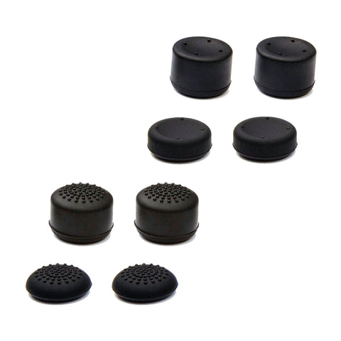 Thumb cap grips for Sony PS5 controller silicone convex & concave - 8 pack Black | ZedLabz