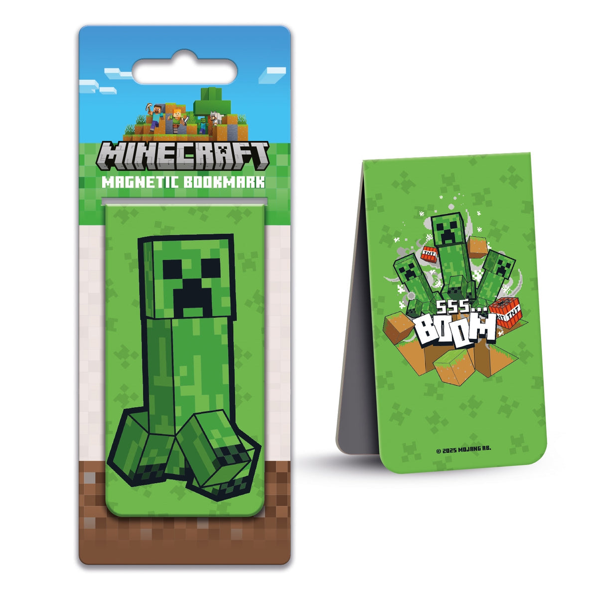 Minecraft Creeper magnetic bookmark page marker | Pyramid