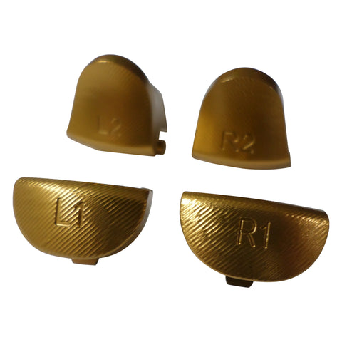Metal Aluminium Trigger & Shoulder Buttons For PS4 Pro JDM-040 Controllers - Gold | ZedLabz
