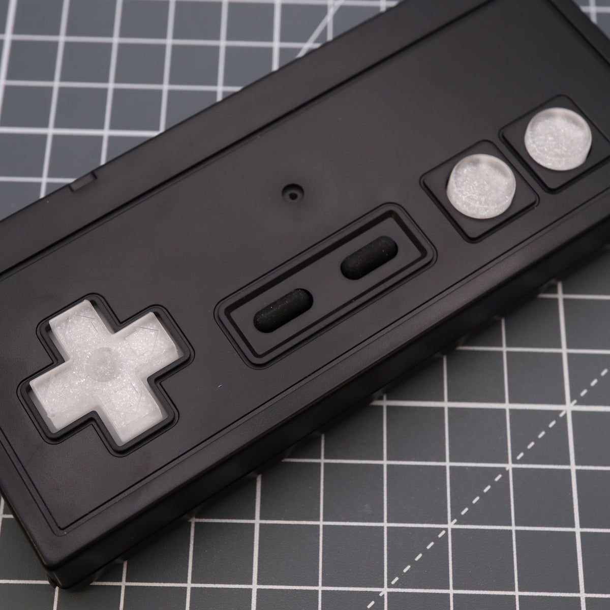 Hand cast custom resin buttons for Nintendo NES controller NES-004 (also fits Game Boy DMG-01) - Pearl White | Lab Fifteen Co