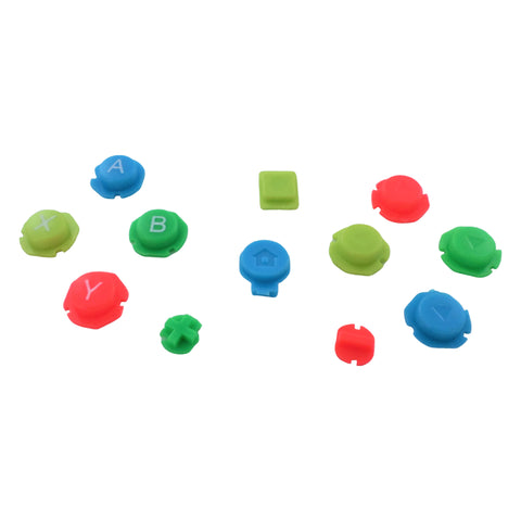 Face button set for Nintendo Switch Joy Con controller replacement plastic - bright Multi colour | ZedLabz