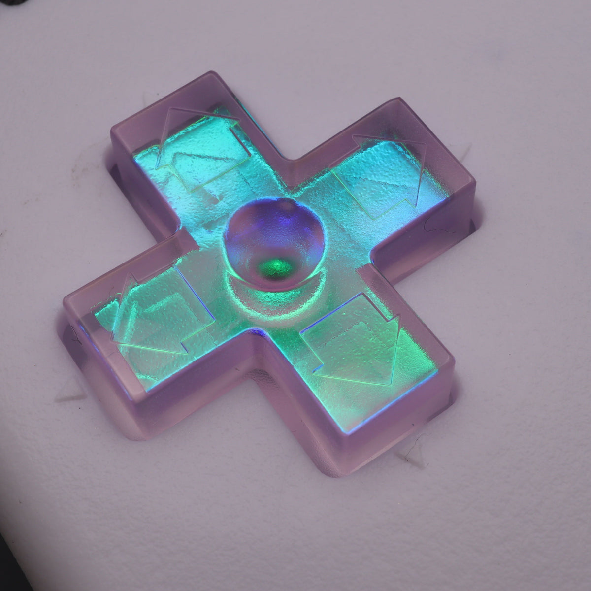 Hand cast custom resin buttons for Nintendo NES controller NES-004 (also fits Game Boy DMG-01) - Cool Opal | Lab Fifteen Co