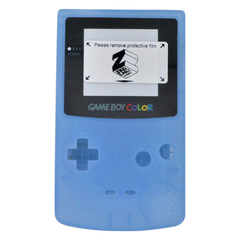 Modified complete housing shell for IPS LCD screen Nintendo Game Boy Color console replacement - Glow in the dark Blue | ZedLabz