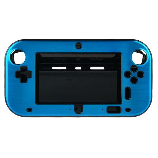 Hybrid case for Nintendo Wii U gamepad console aluminium metal hard protective cover - light Blue | ZedLabz
