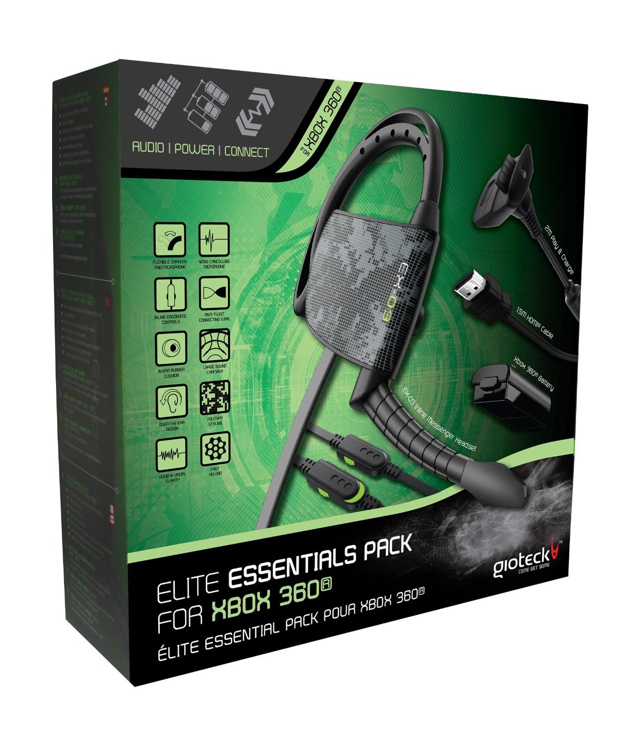 INCOMPLETE Headset for Xbox 360 Microsoft with HDMI cable play & charge - REFURB | Gioteck - 1