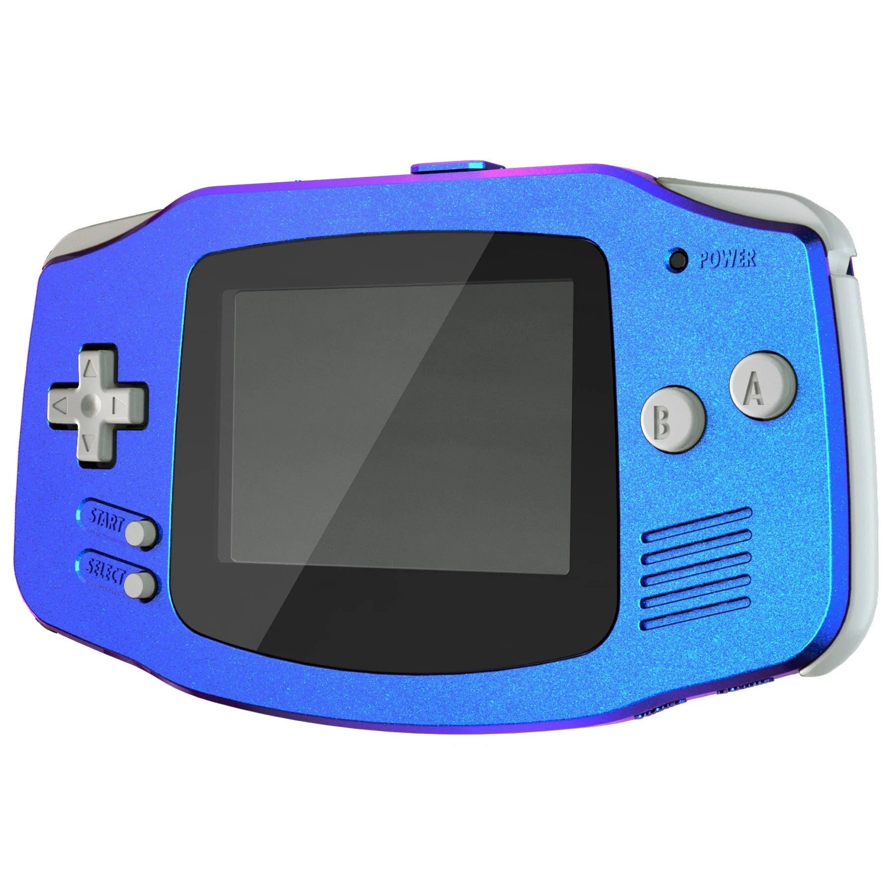 IPS ready shell for Nintendo Game Boy Advance custom modified replacement housing kit supports IPS & Original screens - Chameleon Purple Blue GBA AGB | eXtremeRate - 4