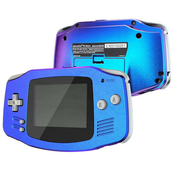 IPS ready shell for Nintendo Game Boy Advance custom modified replacement housing kit supports IPS & Original screens - Chameleon Purple Blue GBA AGB | eXtremeRate