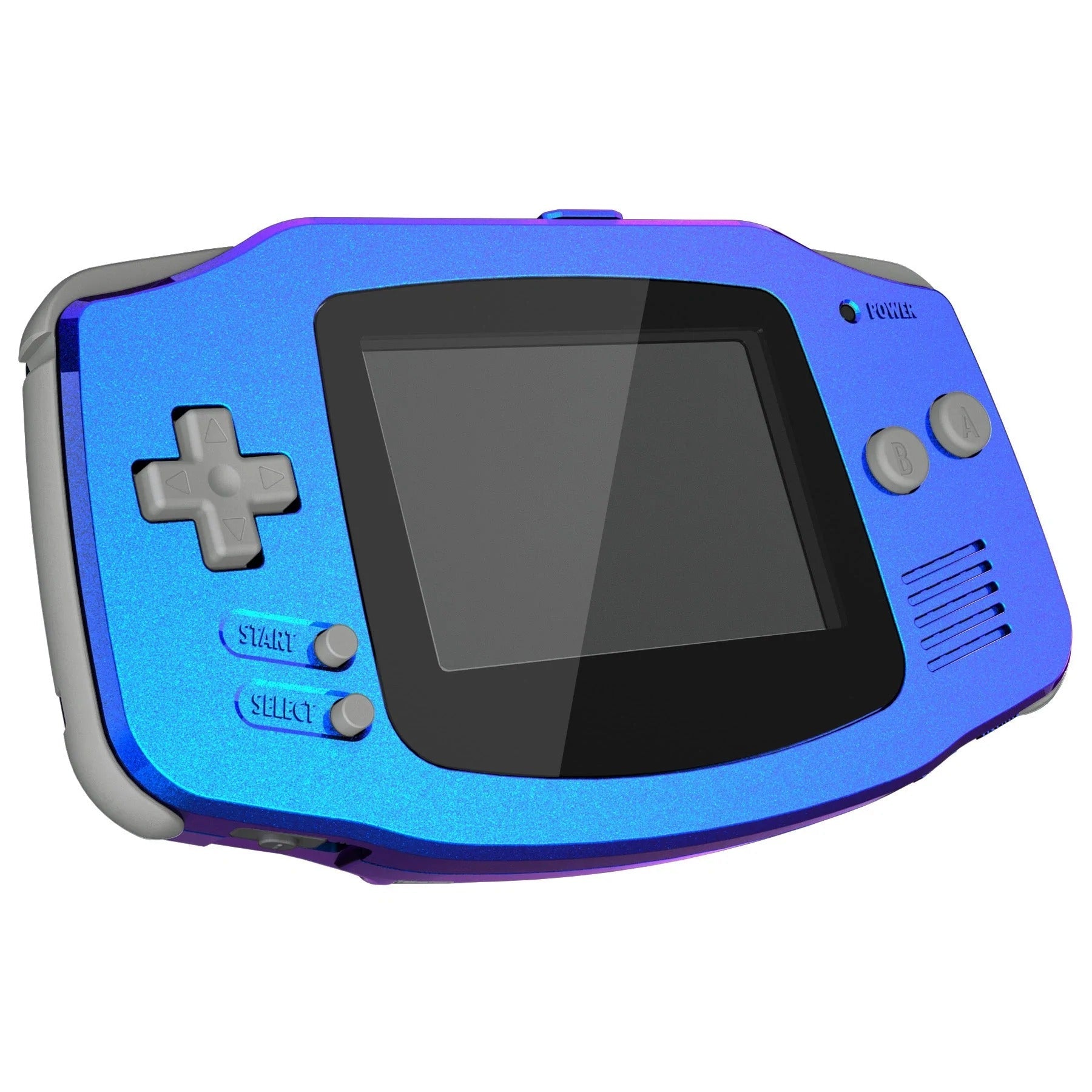 IPS ready shell for Nintendo Game Boy Advance custom modified replacement housing kit supports IPS & Original screens - Chameleon Purple Blue GBA AGB | eXtremeRate - 5