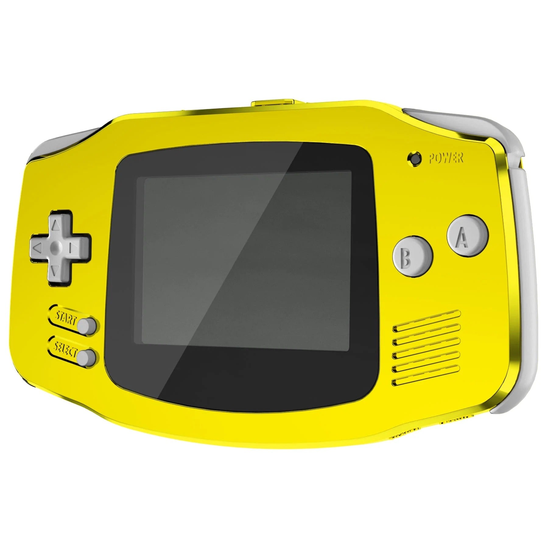 IPS ready shell for Nintendo Game Boy Advance custom modified replacement housing kit supports IPS & Original screens - Chrome Gold GBA AGB | eXtremeRate - 4