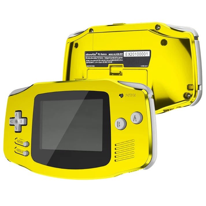 IPS ready shell for Nintendo Game Boy Advance custom modified replacement housing kit supports IPS & Original screens - Chrome Gold GBA AGB | eXtremeRate - 2