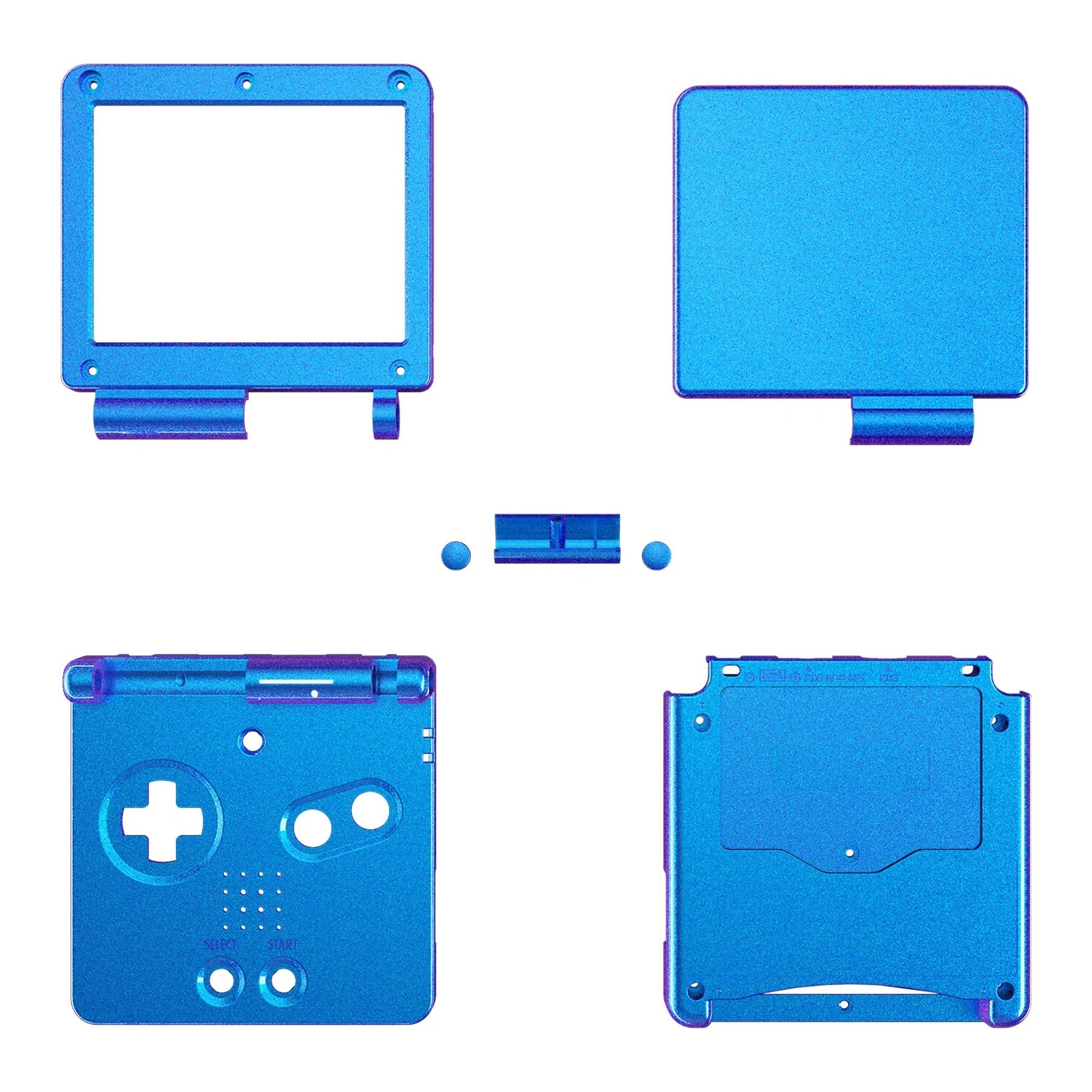 IPS ready shell for Nintendo Game Boy Advance SP custom modified replacement housing supports IPS & Original screens - Chameleon Purple Blue AGS GBA SP | eXtremeRate - 1