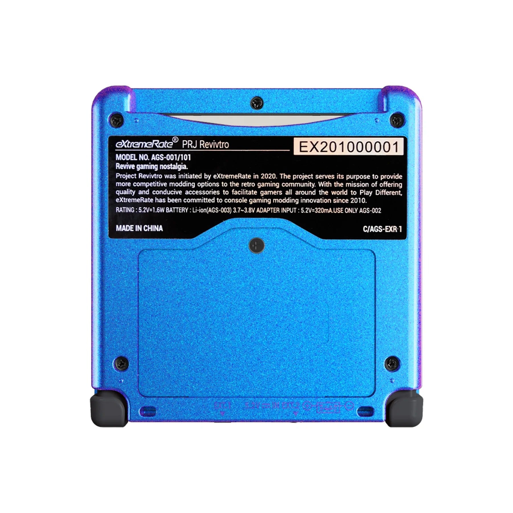 IPS ready shell for Nintendo Game Boy Advance SP custom modified replacement housing supports IPS & Original screens - Chameleon Purple Blue AGS GBA SP | eXtremeRate - 3