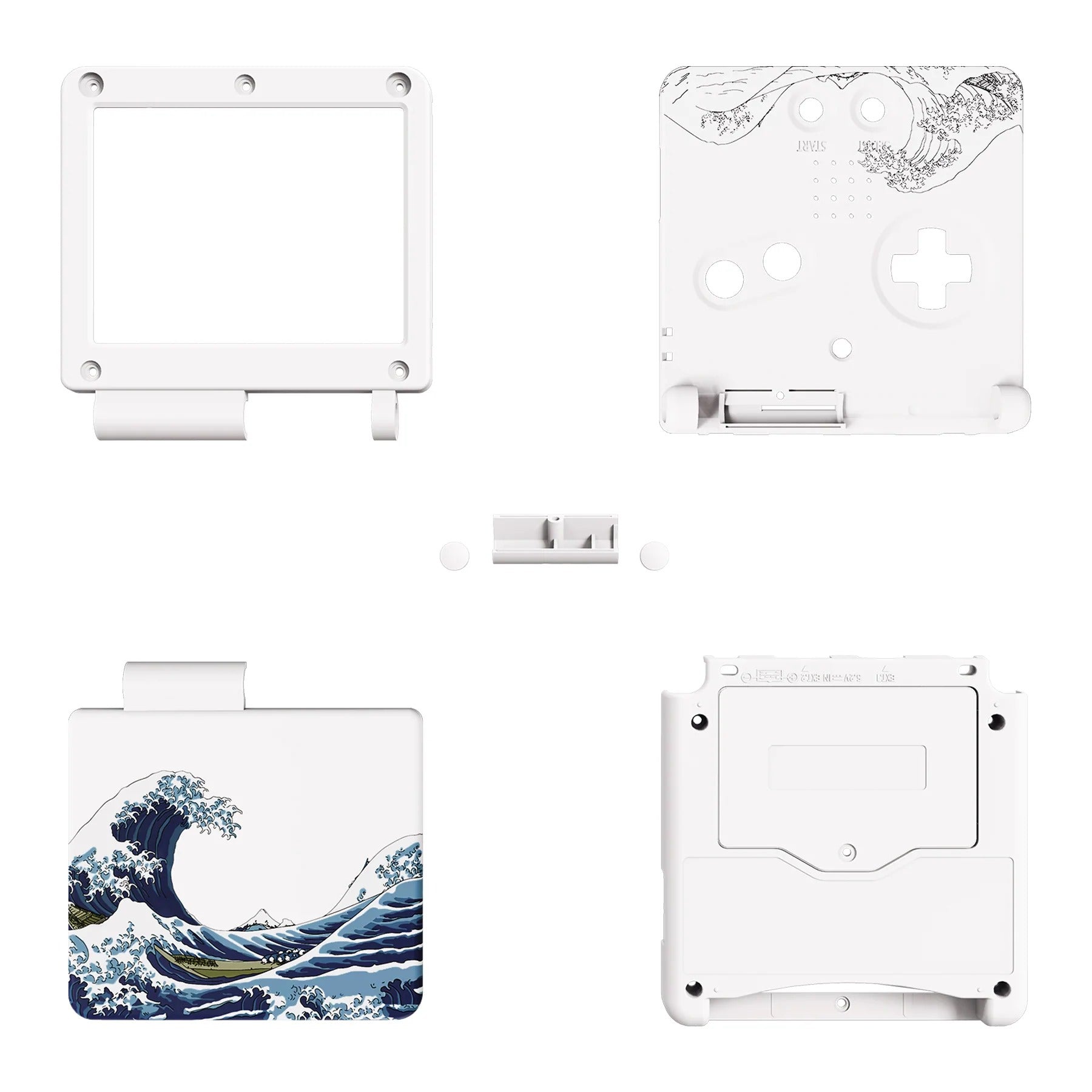 IPS ready shell for Nintendo Game Boy Advance SP custom modified replacement housing supports IPS & Original screens - Great Wave AGS GBA SP | eXtremeRate - 1