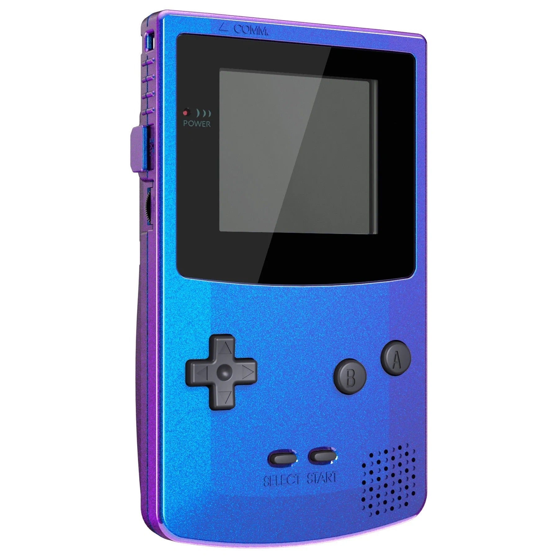 IPS ready shell for Nintendo Game Boy Color custom modified replacement housing kit supports IPS, OSD IPS & Original screens - Chameleon Purple Blue GBC CGB | eXtremeRate - 4