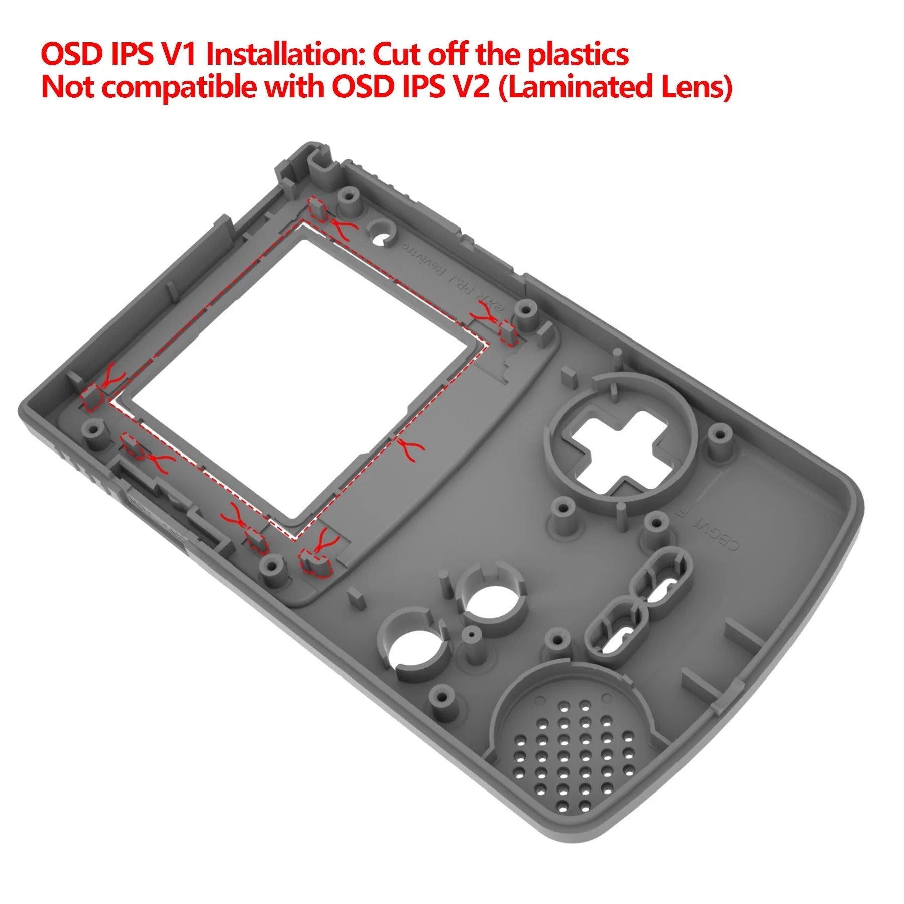 IPS ready shell for Nintendo Game Boy Color custom modified replacement housing kit supports IPS, OSD IPS & Original screens - Chrome gold GBC CGB | eXtremeRate - 3