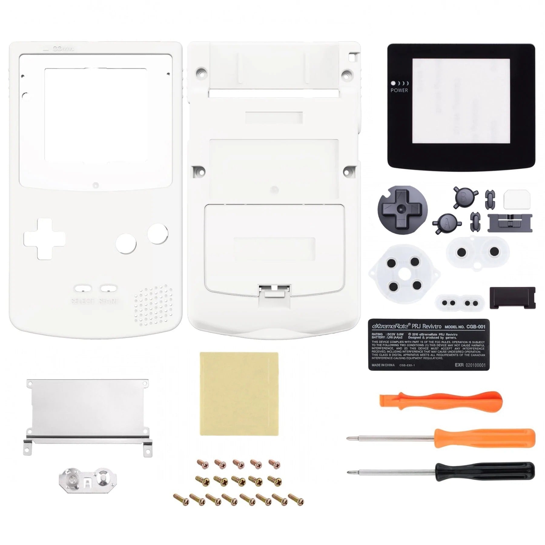 IPS ready shell for Nintendo Game Boy Color custom modified replacement housing kit supports IPS, OSD IPS & Original screens - Soft touch | eXtremeRate - 2