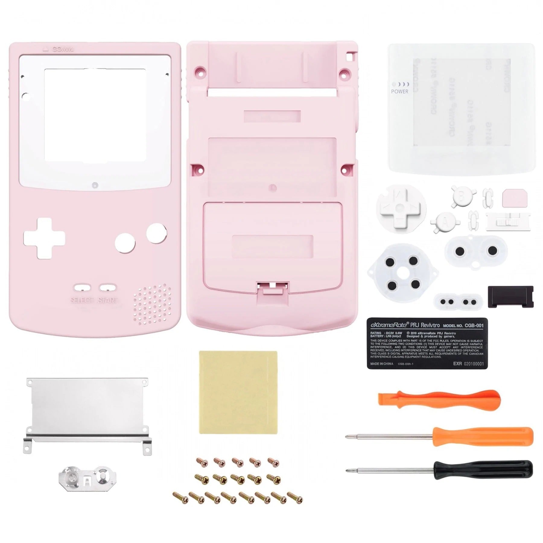 IPS ready shell for Nintendo Game Boy Color custom modified replacement housing kit supports IPS, OSD IPS & Original screens - Soft touch | eXtremeRate - 4