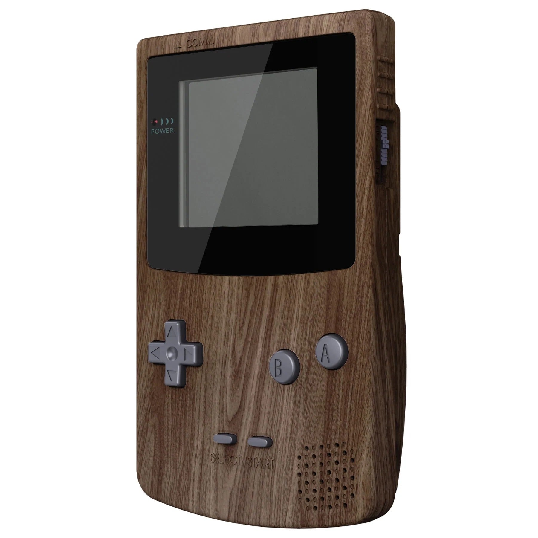 IPS ready shell for Nintendo Game Boy Color custom modified replacement housing kit supports IPS, OSD IPS & Original screens - Wood grain GBC CGB | eXtremeRate - 5