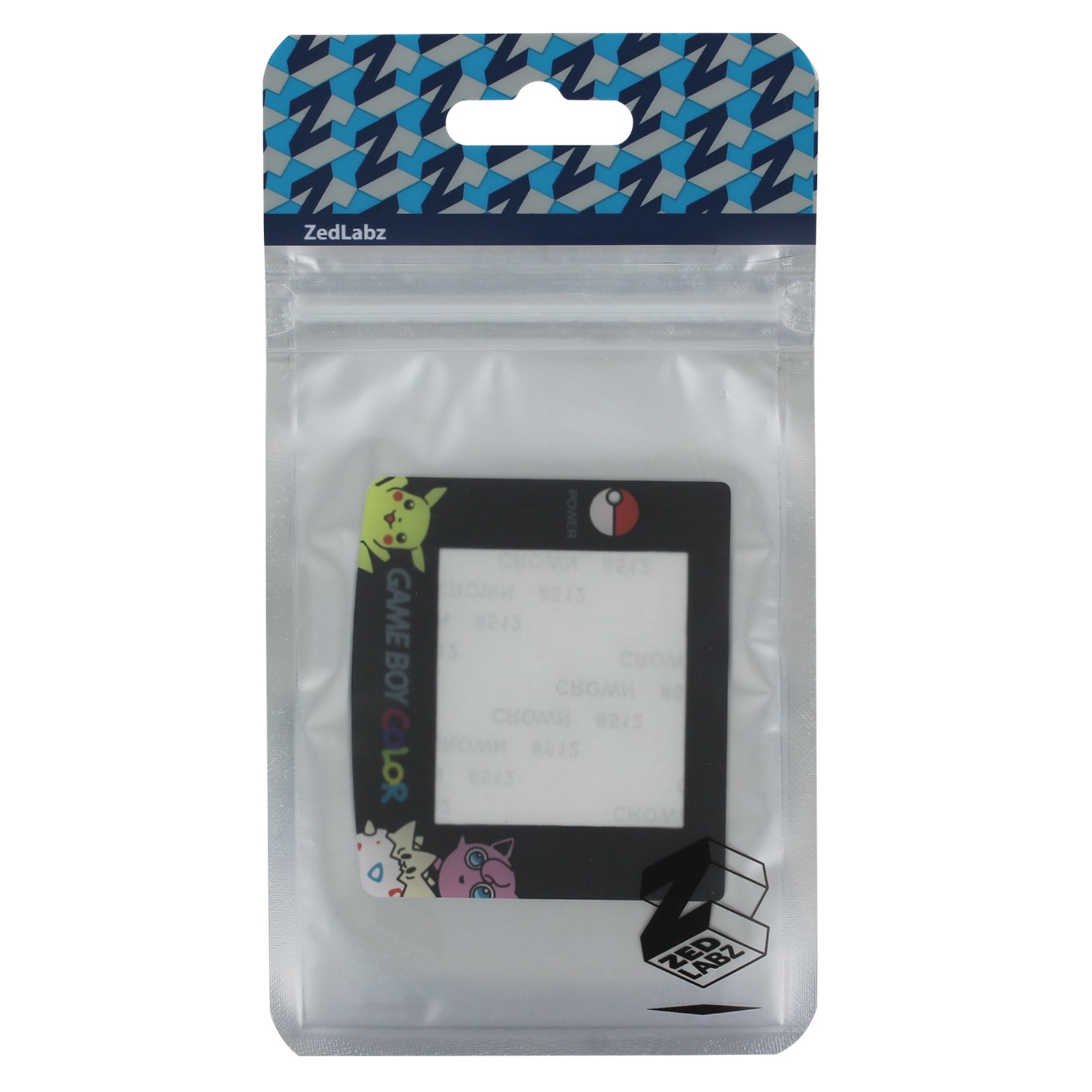 ZedLabz Pokemon edition replacement screen lens plastic cover with Pikachu Jigglypuff Togepi for Nintendo Game Boy Color