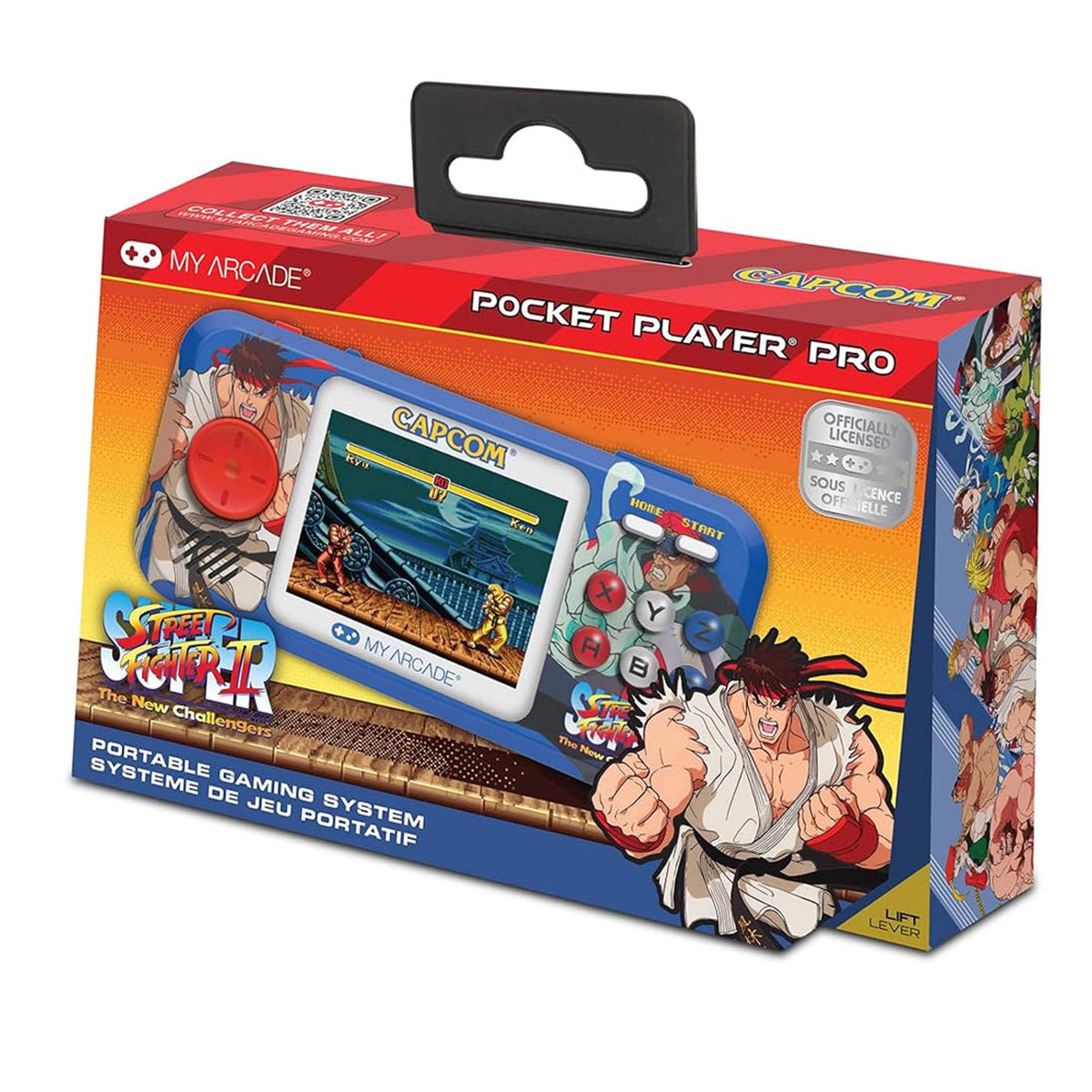 Super Street Fighter II Pocket Player Pro handheld with 2 games | My Arcade