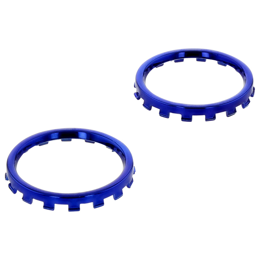 Chrome analog thumbstick rings for Xbox One Elite controller trim 2 pack | ZedLabz / Blue