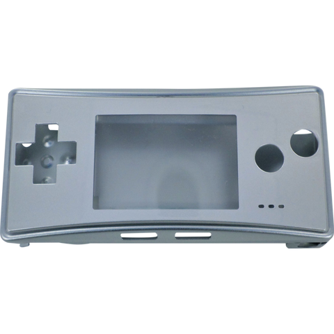 Full housing shell for Nintendo Game Boy Micro console replacement mod kit - Chrome Silver | ZedLabz