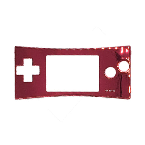 ZedLabz replacement faceplate screen lens for Nintendo Game Boy Micro - Chrome red