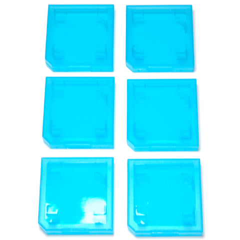 Game case for 3DS 2DS DSi DS Nintendo single cartridges card holders hard protective - 6 pack blue | ZedLabz