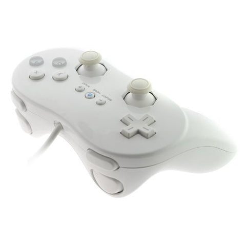 Controller For Nintendo Wii Classic Pro Remote Wireless joypad gamepad compatible replacement - White | ZedLabz