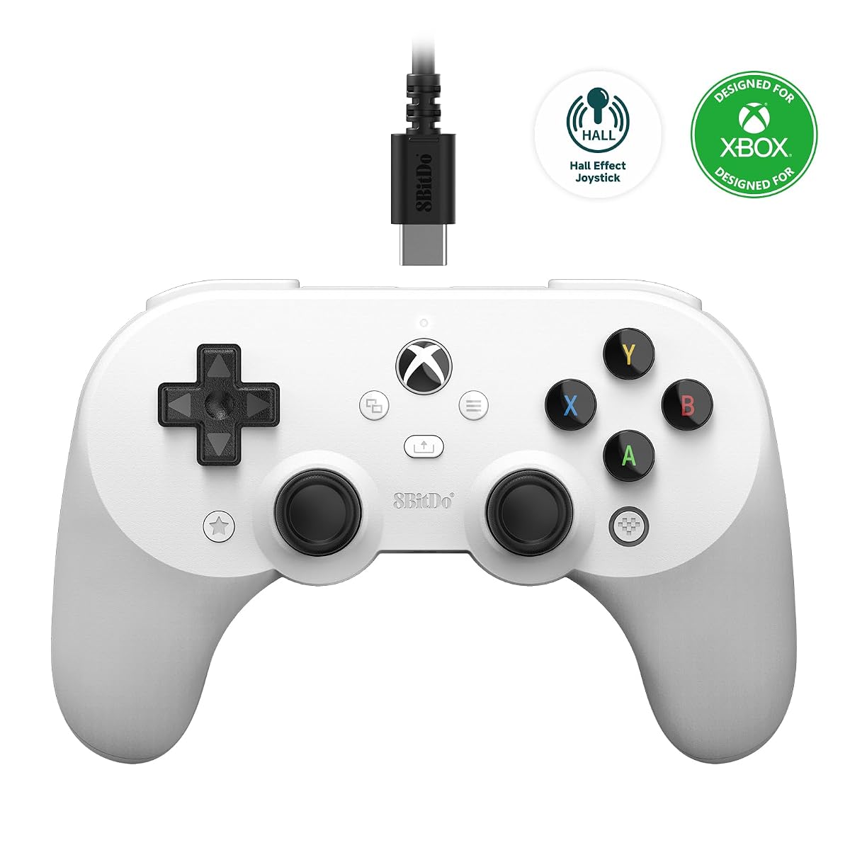 Pro 2 wired controller for Xbox Series X|S, Xbox One & Windows - officially licensed - White | 8BitDo