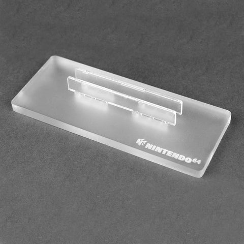 Cartridge display stand for Nintendo 64 N64 cart acrylic - Crystal Clear | Rose Colored Gaming