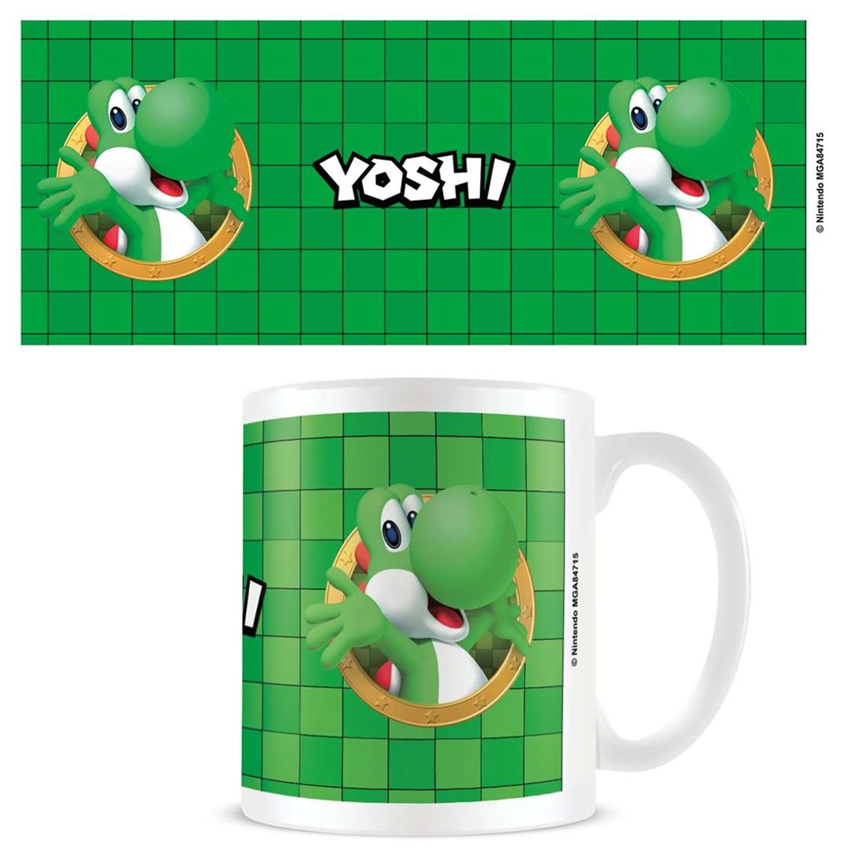Super Mario Yoshi 3D port official mug 11oz/315ml white ceramic | Pyramid