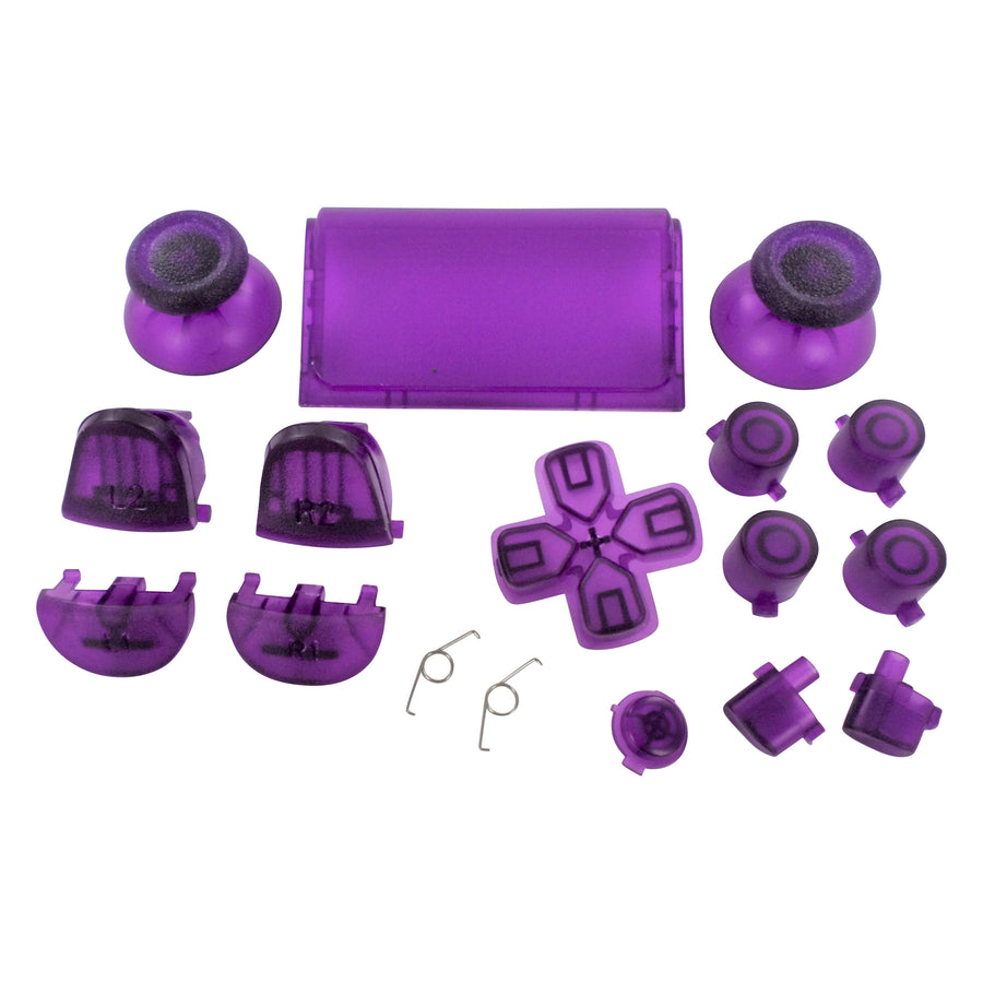 Replacement Button Set For Sony PS4 Pro JDS-040 Controllers - Clear Purple | ZedLabz