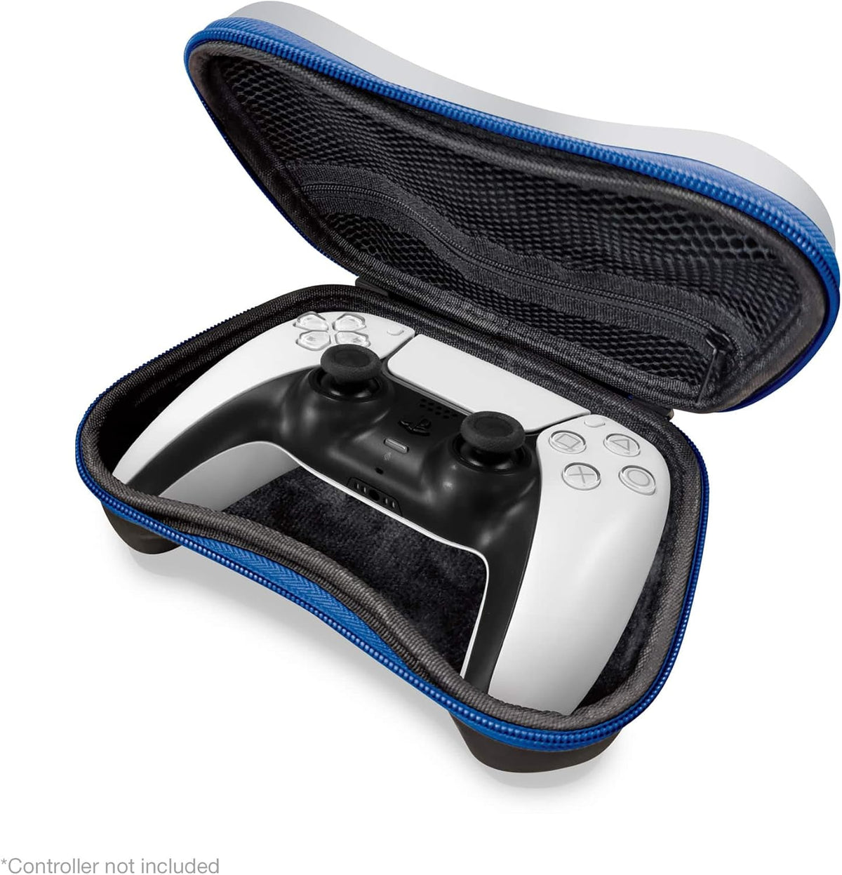 EVA hard shell carrying case for PS5 DualSense controller - White & blue | Hyperkin