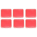 Cases for SD SDHC & Micro SD memory cards tough plastic storage holder covers - 6 pack Red | ZedLabz
