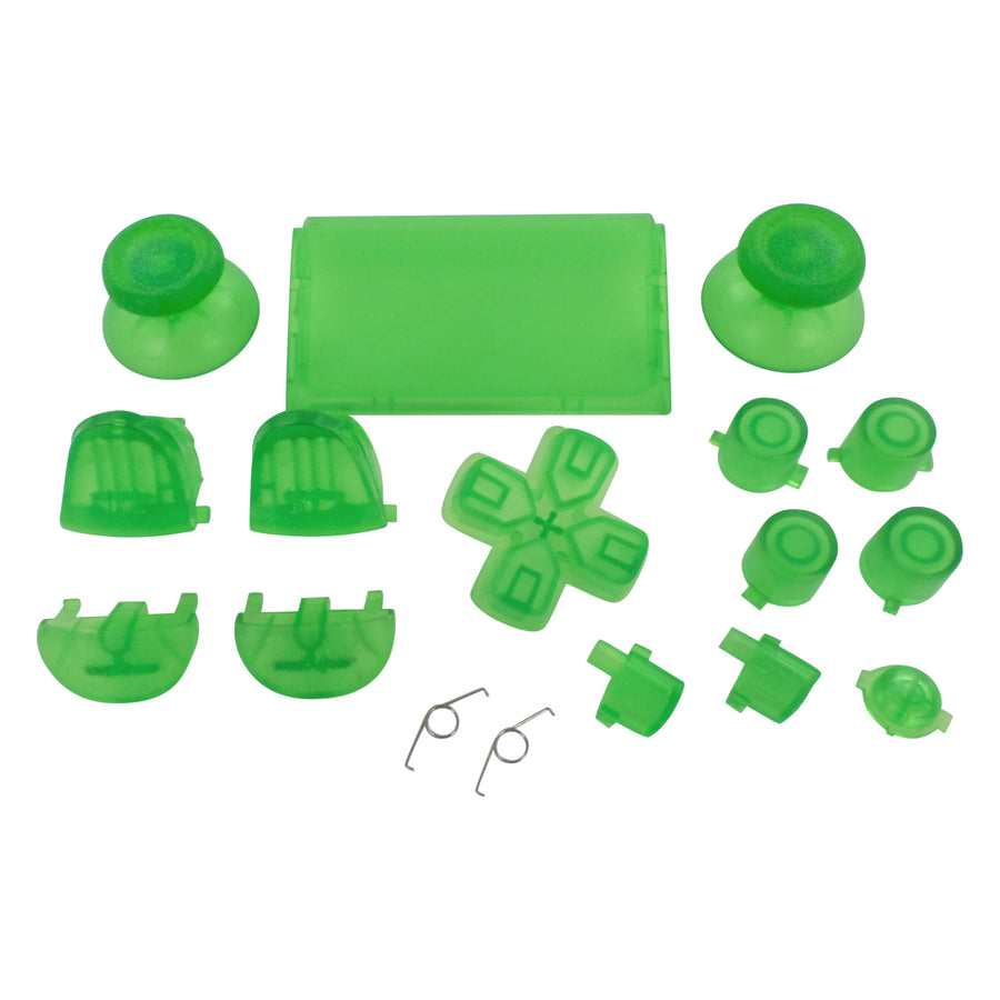 Replacement Button Set For Sony PS4 Pro JDS-040 Controllers - Clear Green | ZedLabz