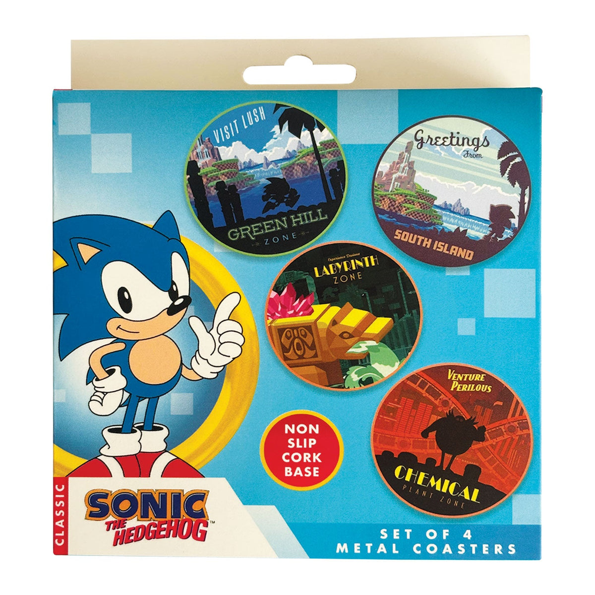 Sonic the Hedgehog Set of 4 Location Coasters | Fanattik