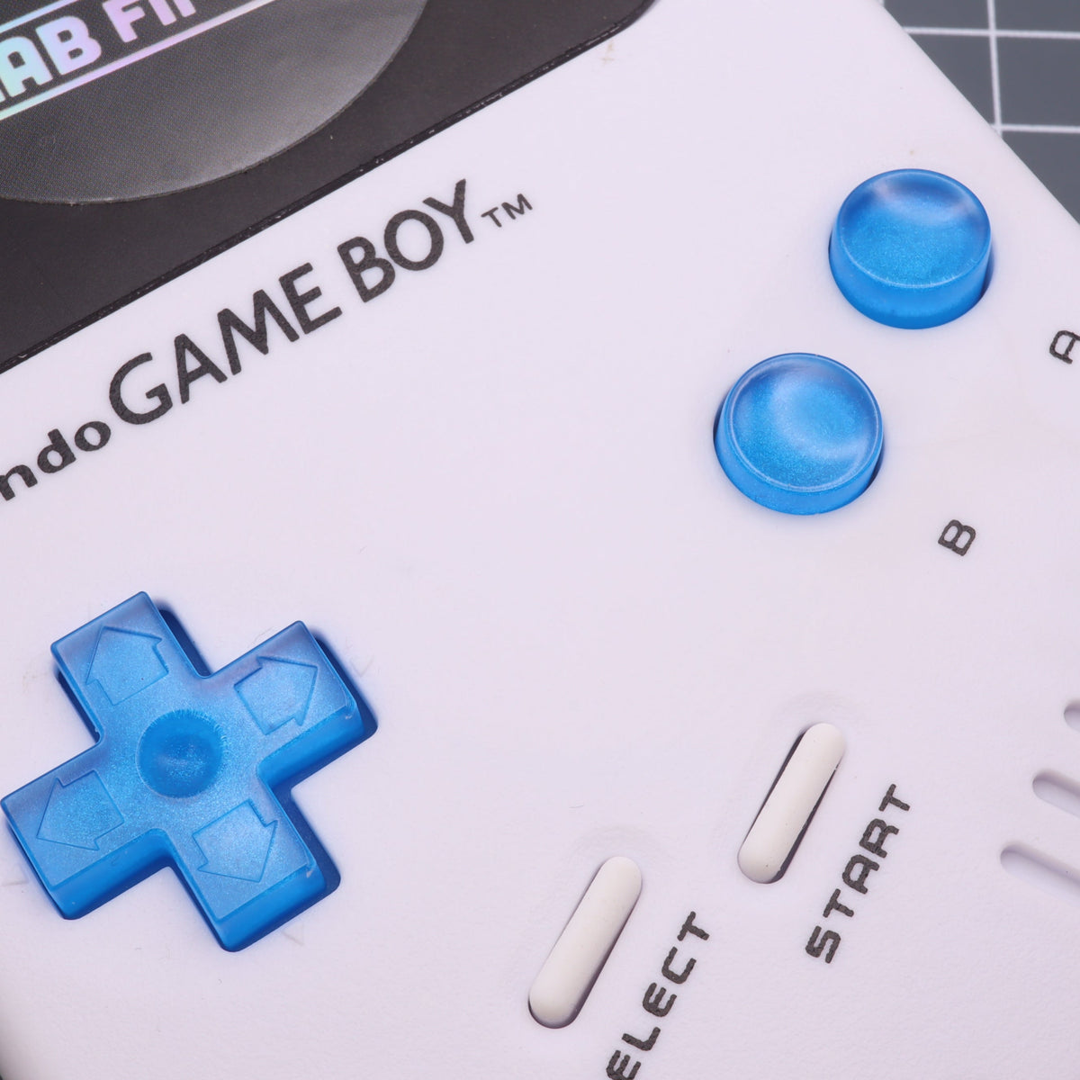 Hand cast custom resin buttons for Nintendo NES controller NES-004 (also fits Game Boy DMG-01) - Blueberry Candy | Lab Fifteen Co