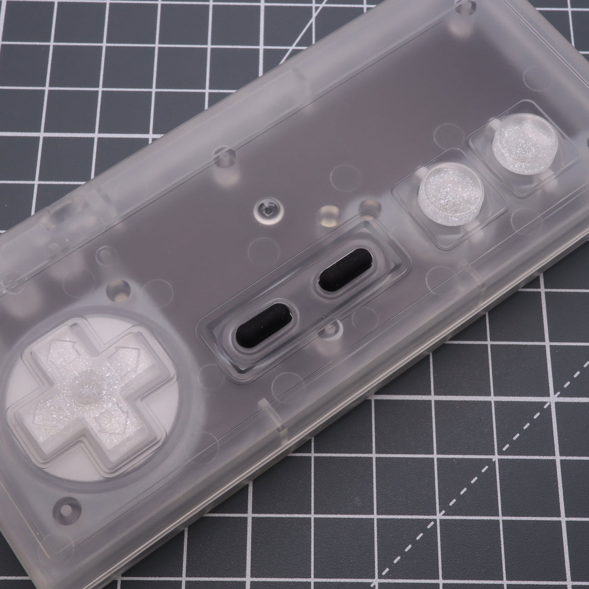 Hand cast custom resin buttons for Nintendo NES controller NES-004 (also fits Game Boy DMG-01) - Pearl White | Lab Fifteen Co