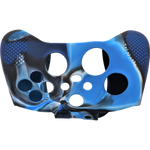 Skin grip cover for Xbox Series X controller soft silicone rubber with ribbed handle - Camo Blue | ZedLabz