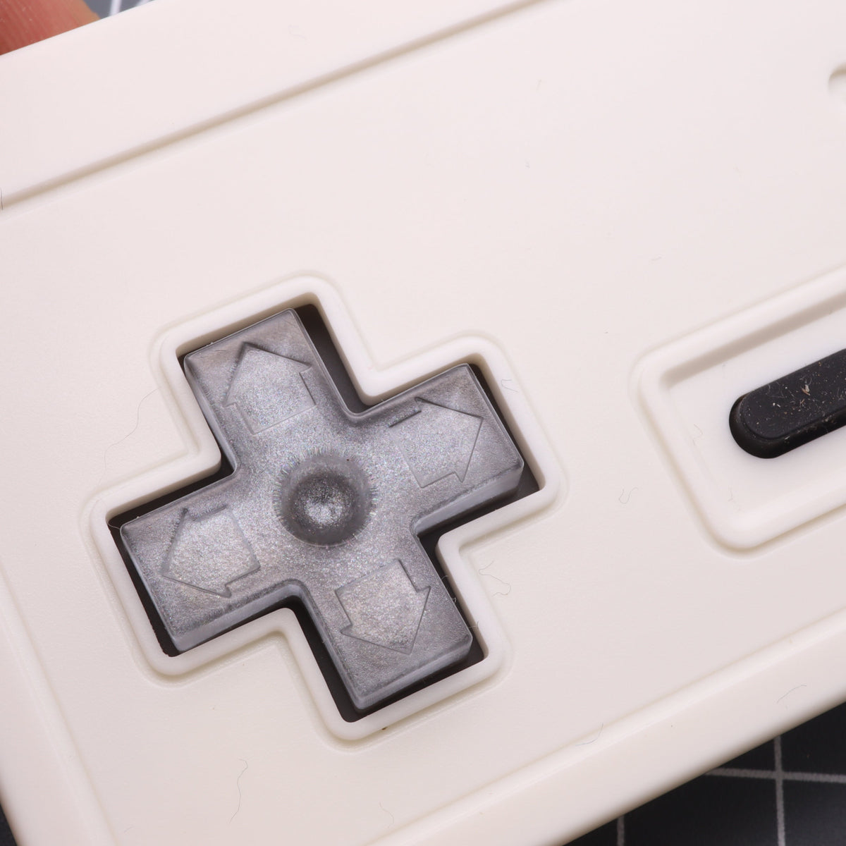 Hand cast custom resin buttons for Nintendo NES controller NES-004 (also fits Game Boy DMG-01) - Metallic Silver | Lab Fifteen Co