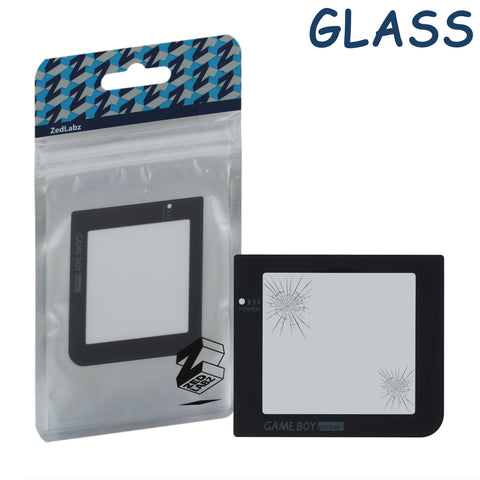 Glass screen lens for Game Boy Pocket original screen size with led lamp hole [GBP] | ZedLabz